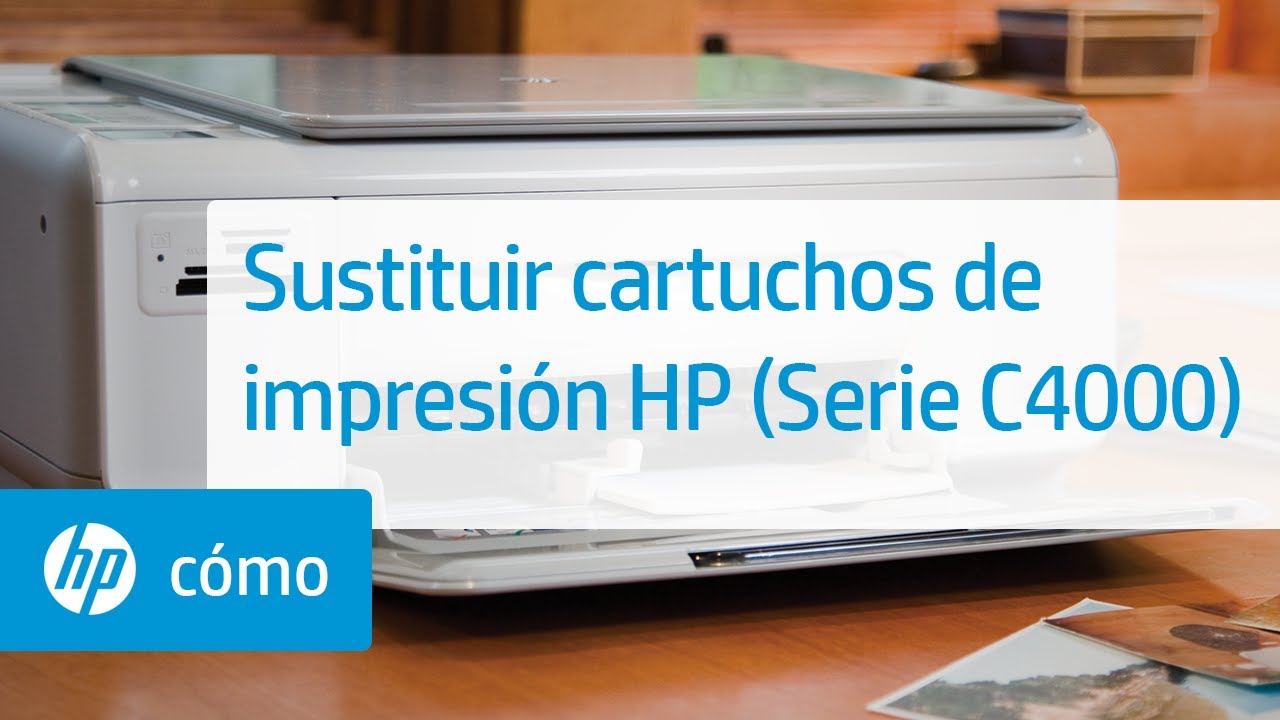 Sustituir cartuchos de impresión HP (Serie C4000) | HP Printers | HP -  YouTube