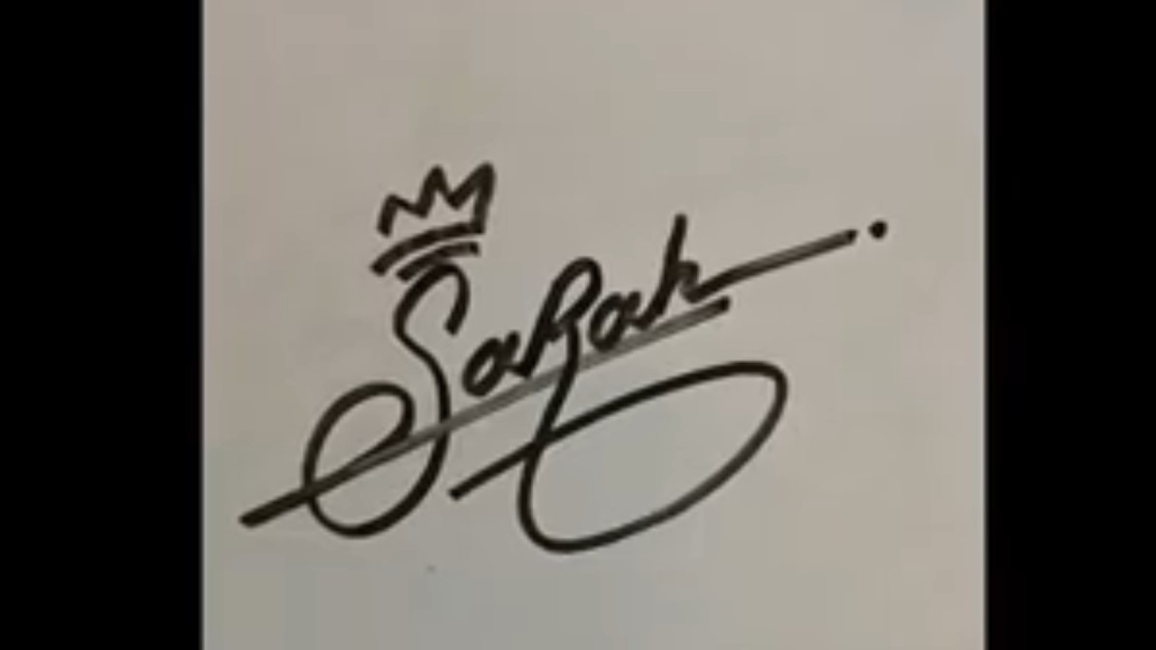 Random Signature Sarah Signature for Sarah | Handwritten signature styles for different names ...