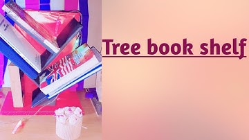 How To Make A Tree Bookshelf At Home (with cardboard)