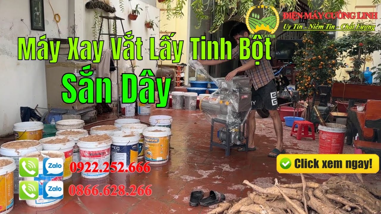 Giao Máy Xay Vắt Tinh Bột Sắn Dây Liên Hoàn Tại Hưng Yên