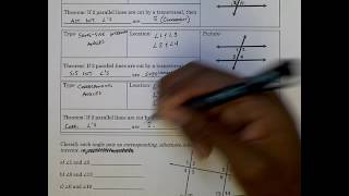 Unit 3 Lesson 1: Properties of Parallel Lines Notes