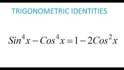 How to Verify Trigonometric Identities (sin^4x-cos^4x)=1-2cos^2x - Trigonometry