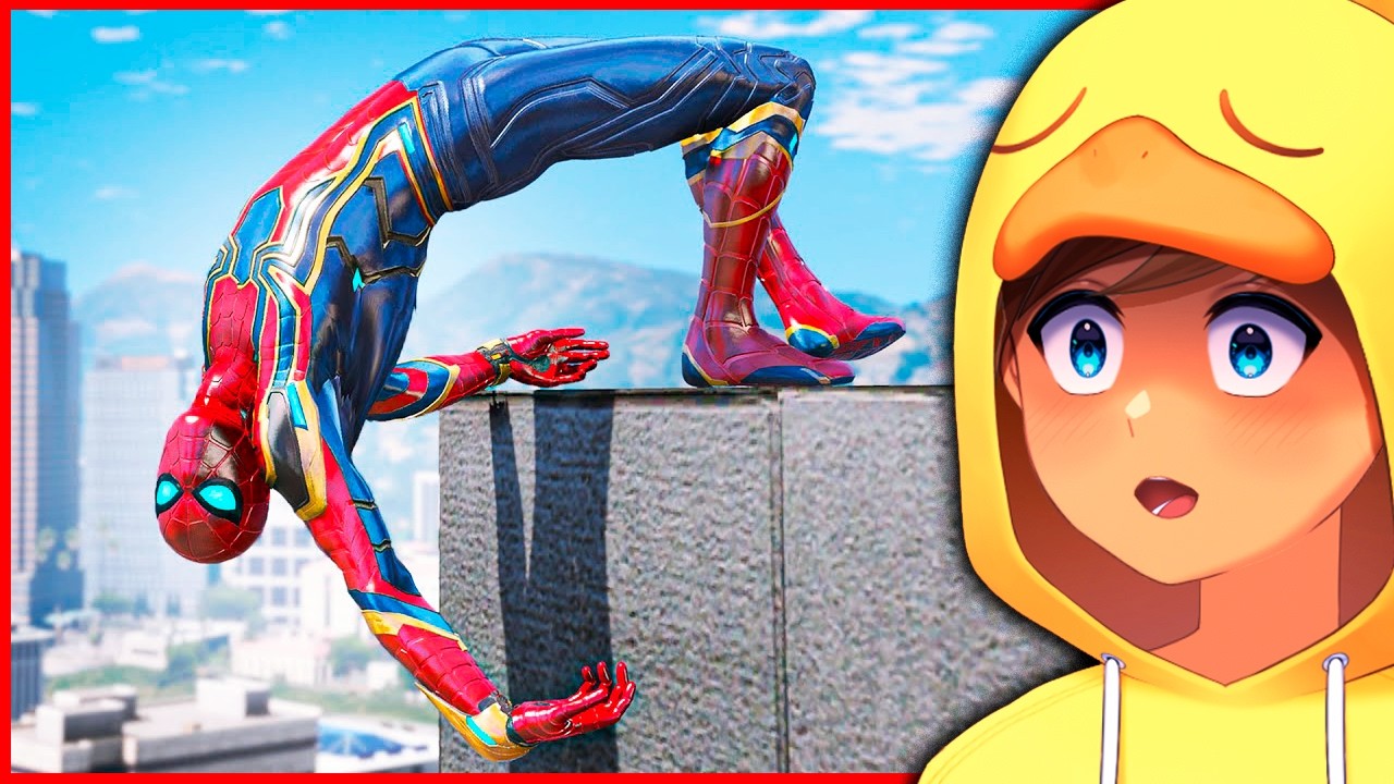 Homem Aranha Caindo dos Prédios MUITO ALTOS! ( Saito Reage a  GTA 5 Ragdoll )