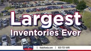 Katy Honda’s Biggest Inventory Ever — New Hondas from $198/Month!