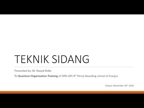 Materi Teknik Sidang Organisasi