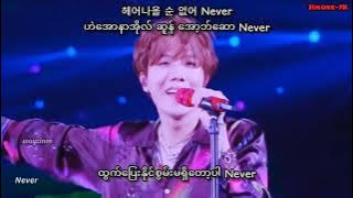 BTS(방탄소년단) - Pied Piper Live Stage mixed Myanmar Sub with Hangul easy lyrics HD (mm sub)
