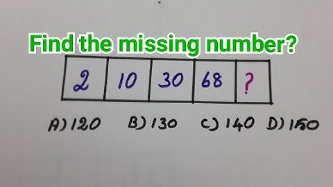 Find the missing number? 2,10,30,68, ?