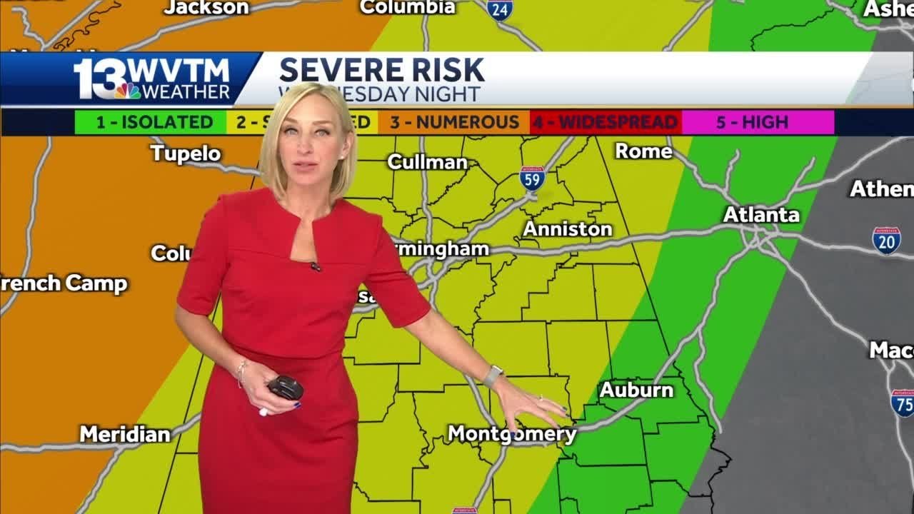 Severe weather forecast Wednesday