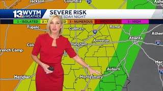 Severe weather forecast Wednesday screenshot 2