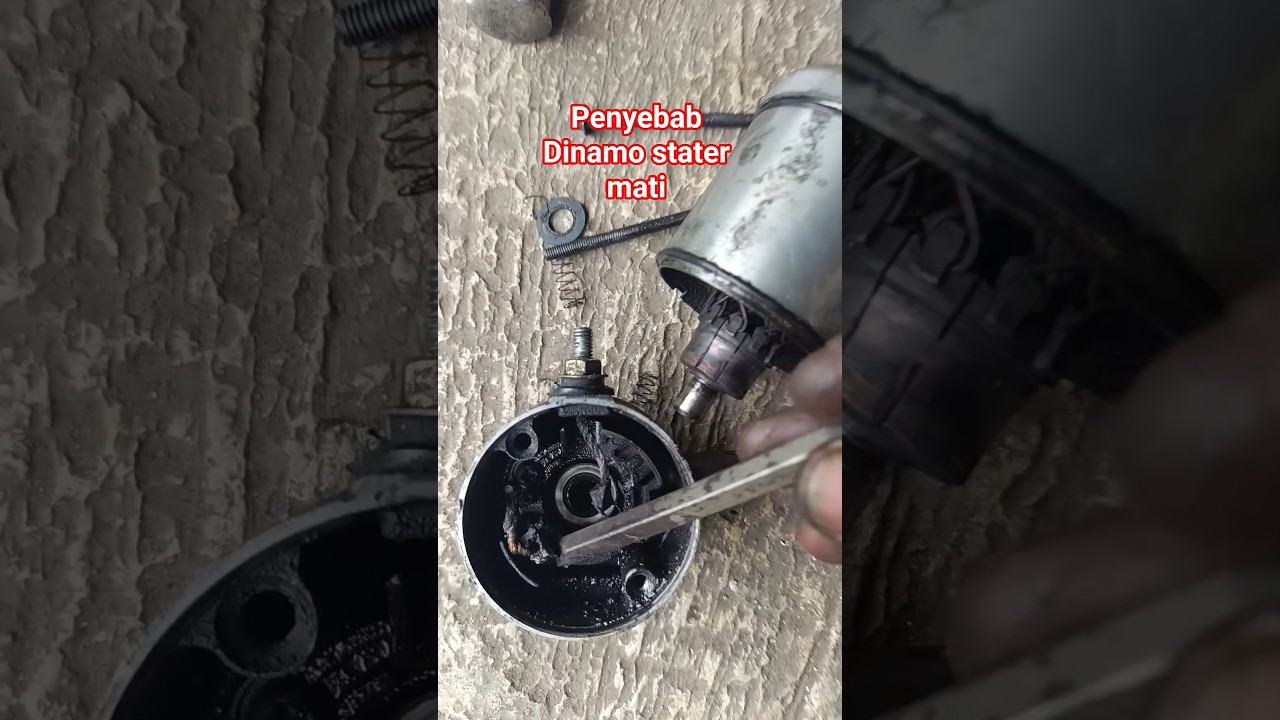 Dinamo starter cuman bunyi cetek2 ini sebabnya#automobile