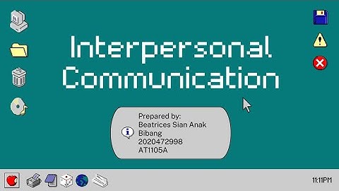 Interpersonal Communication (INC271)