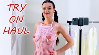 See-Through Try On Haul | Transparent Dress and Clothes | Dressing Room