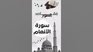 مقاصد سورة الأنعام في دقيقتين 😍