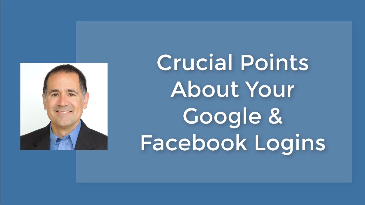 Account login facts for your Google and Meta/Facebook accounts YouTube
