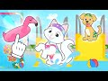 BABY PETS  🌊🎢 Kira Aprende a Bañarse en la Piscina