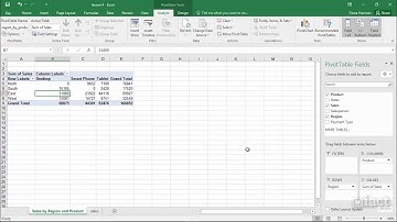Editing Pivot Table - Excel 2016 Pivot Table