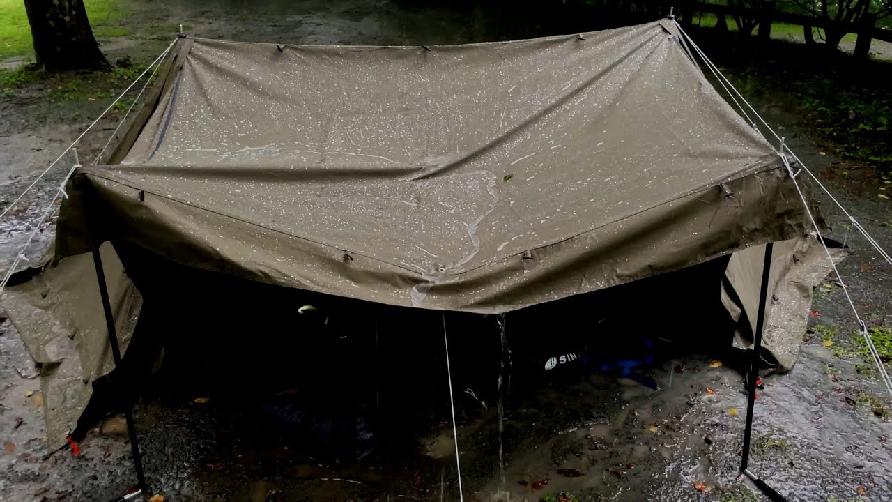 【バンドック　ソロベースEX】防水・耐水？　土砂降りの洗礼！★岩魚を釣って自由気ままな焚火ソロキャンプ★