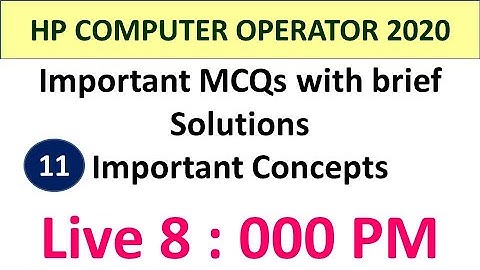 #11 HPSSC Computer Operator Important Mcqs With Complete Computer Important Question Lets Crack
