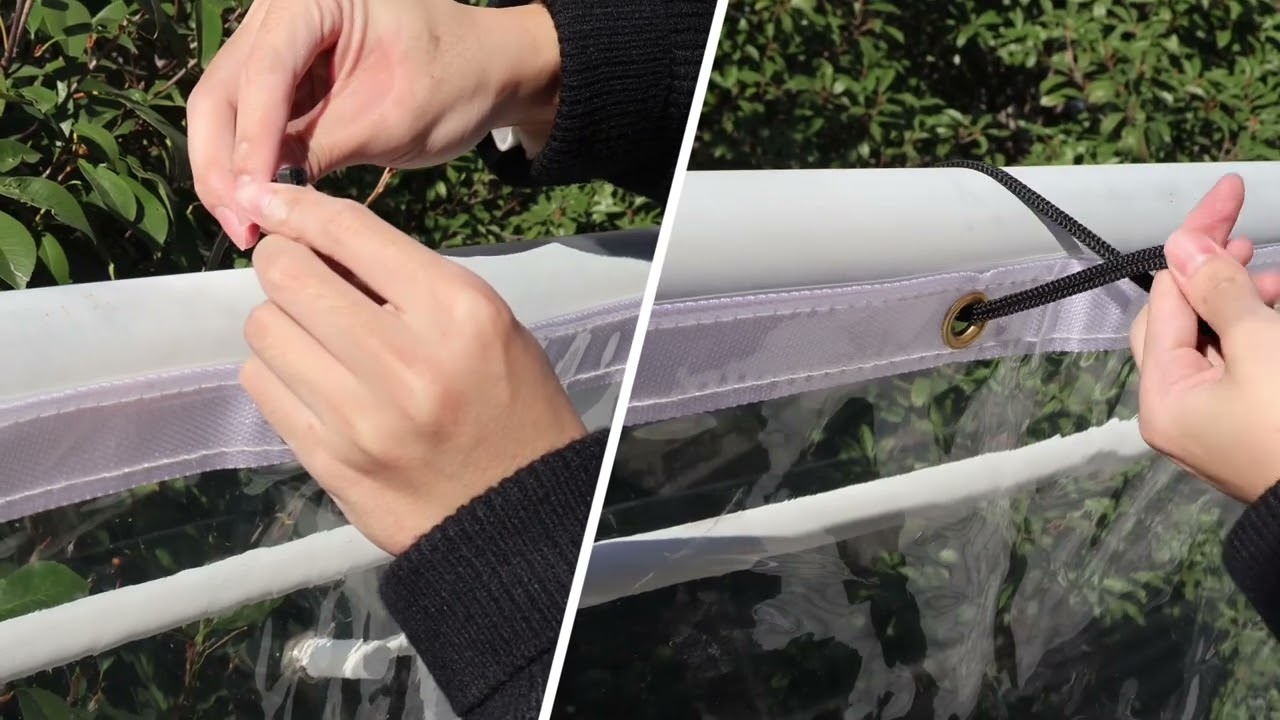 Heavy-Duty Clear Tarp Waterproof with Grommets | Outdoor Cover Protection