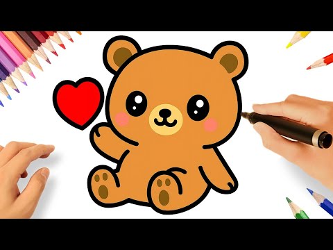HOW TO DRAW A CUTE TEDDY BEAR EASY 🧸❤️