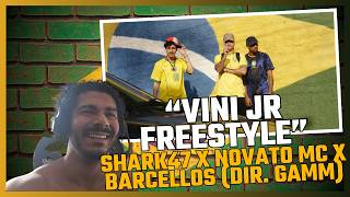 React: “Vini Jr Freestyle” 🏆 - Shark47 x Novato Mc x Barcellos (dir. GAMM)