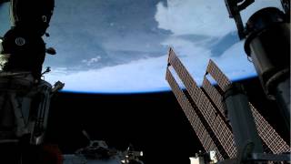 Space Station Over Atlantic Ocean Toward Russia