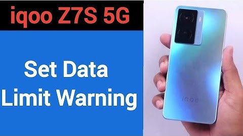 how to set data limit warning,iqoo Z7s 5G me data limit kaise set kare