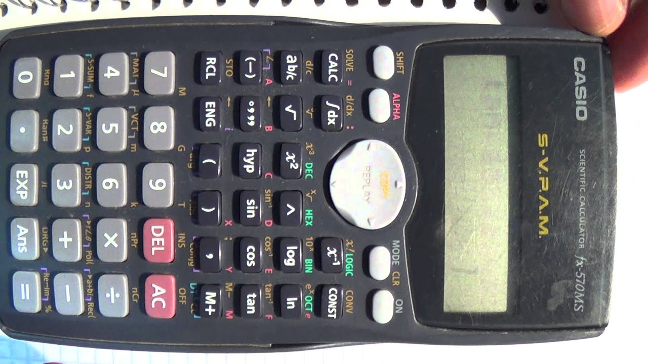 Funciones trigonométricas. ¿Cómo utilizar una calculadora científica Casio  fx-570MS - YouTube