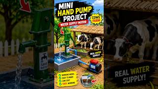 Mini Hand Pump Project 💧 + Water Supply Motor for Cow Farm 🐄 | Amazing DIY#shorts #minihandpump
