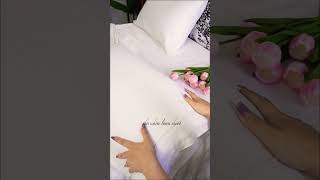 Hand-Embroidered on Crisp White Linen: The 4-Piece Set | #simpleopulence #embroidery #bedlinen