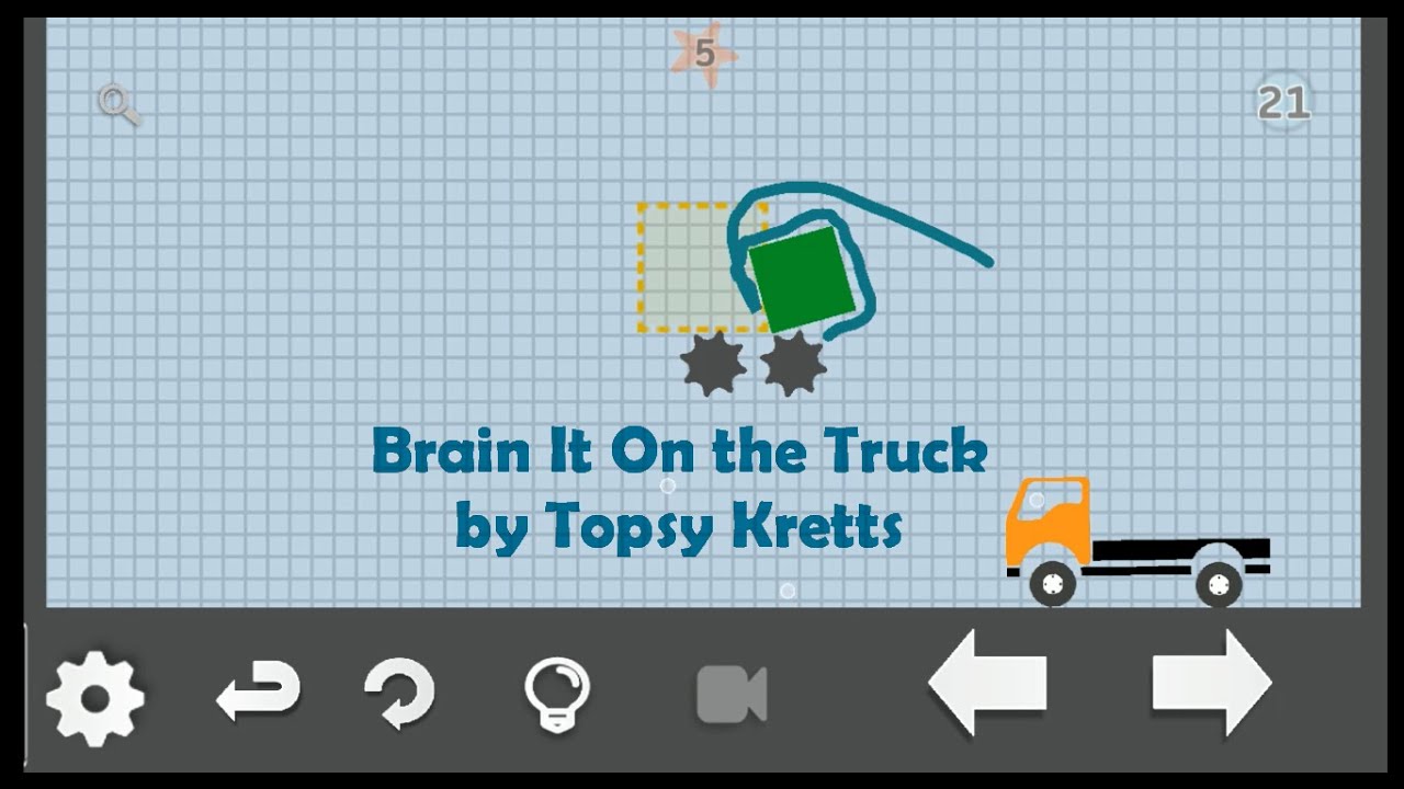 Brain It On the Truck level 21 water 5 stars