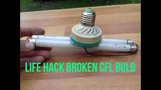 Convert Broken CFL bulb into Bright Fluorescent Tube Light  DIY