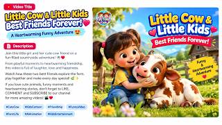 Little Cow &amp; Little Girl 🐄❤️ | Best Friends Forever! | Cute Kids Cartoon