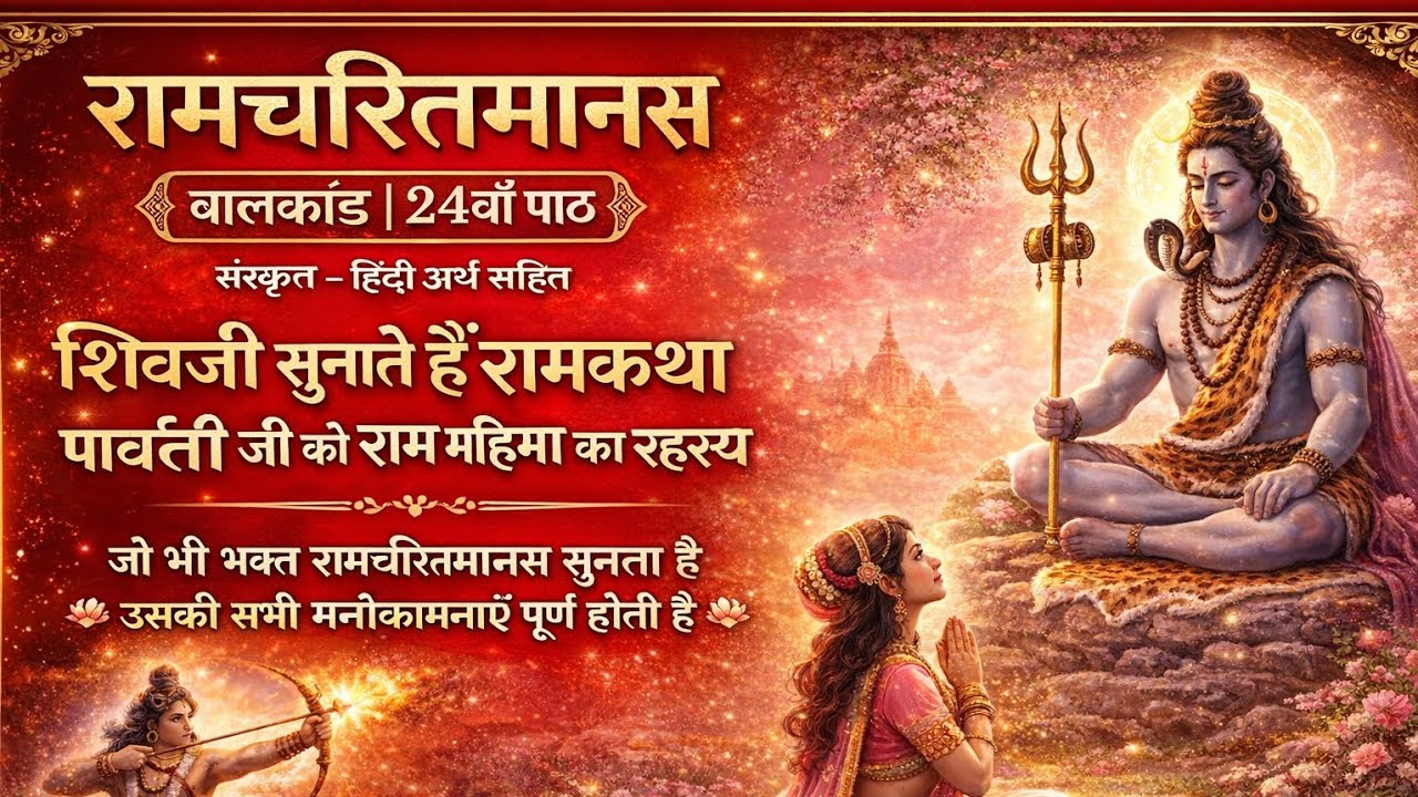 जो भी यह कथा सुनता है उसकी सारी मनोकामना पूर्णहोती है। रामचरितमानस बालकांड 24 वा पाठ हिंदी में #राम 