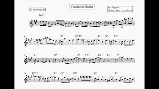 Art Pepper - "Yardbird Suite" Alto Sax transcription (plus Bb transposition)