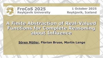 A Finite Abstraction of Real-Valued Functions for Complete Reasoning about Influence | Sören Möller