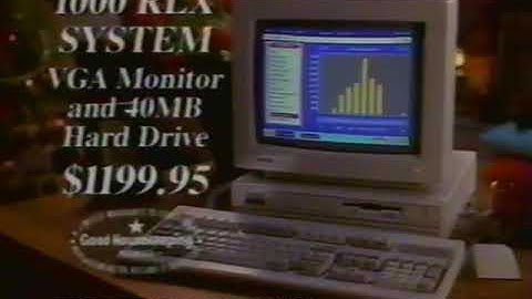 RadioShack Tandy 1000 RLX Computer, TV Ad (USA) 1993