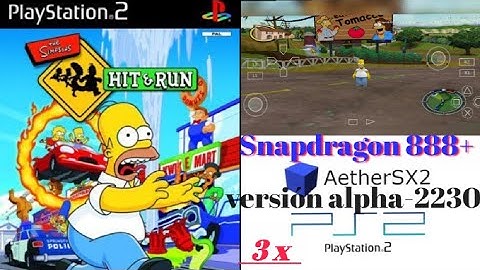 The simpsons hit and run 3x Aethersx2 emulador Snapdragon 888+