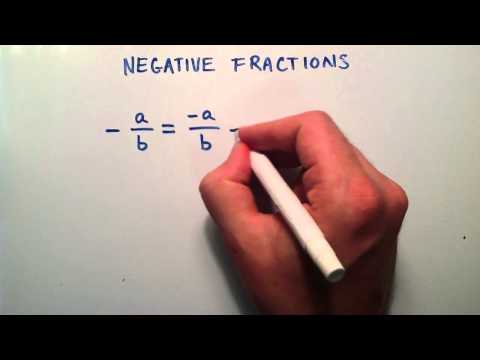 Negative Fractions , Intermediate Algebra , Lesson 5