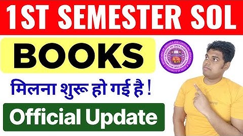 SOL 1st Semester Books Home Delivery Starts 2025 | DU SOL First Semester Study Material Starts!