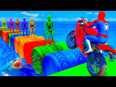 الرجل العنكبوت انقاذ باتمان Spider-Man Rescue batman vs iron man vs venom funny Game GTA 5 superhero