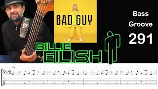 BAD GUY (Billie Eilish) How to Play Bass Groove Cover with Score & Tab Lesson