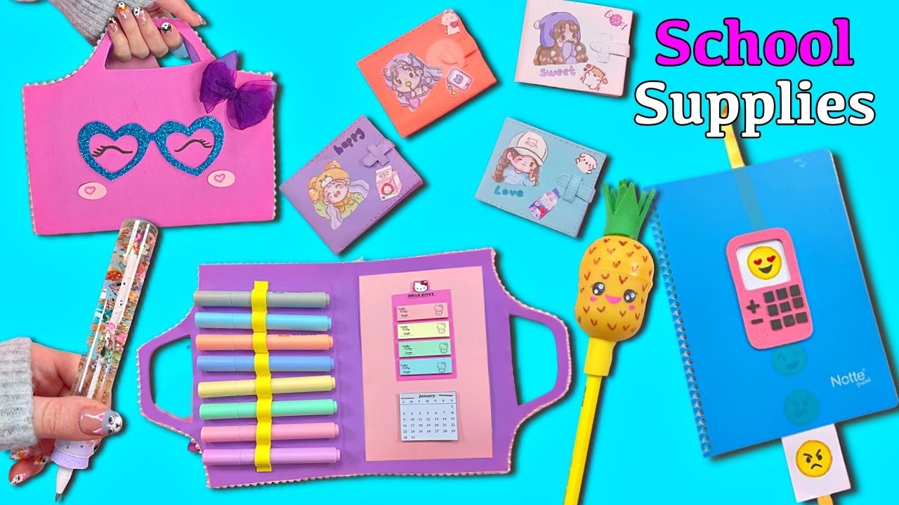 🌈 DIY cute stationery / How to make stationery supplies at home / handmade  stationery/ easy crafts 