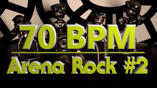 70 BPM - Arena Rock #2 - 4/4 Drum Beat - Drum Track