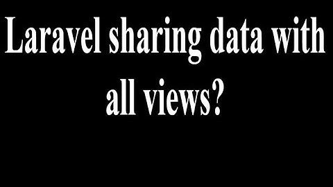 Laravel sharing data with all views