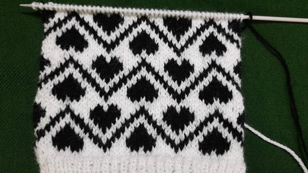 Two colour design for sweater/jacket/cardigan/cap