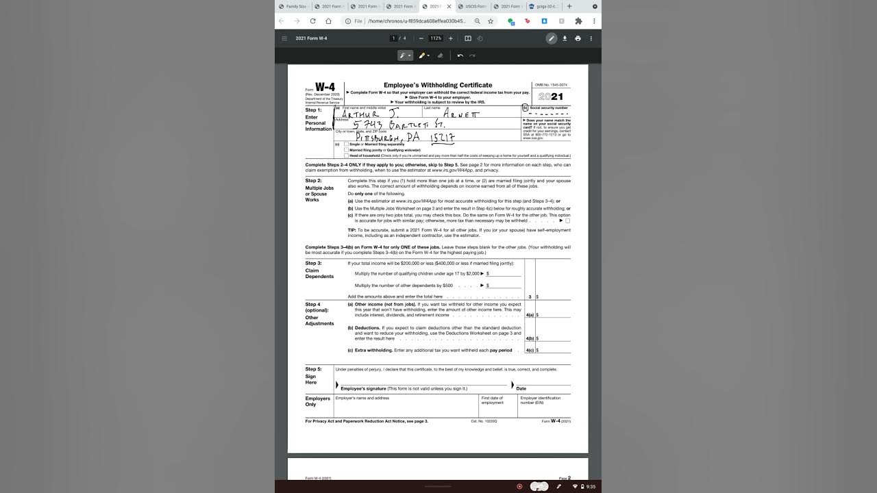 tax help - w4 - spanish