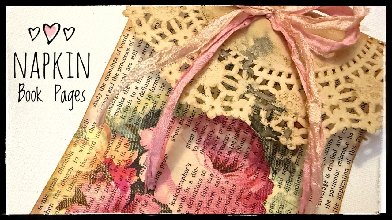 Book Page and Napkin Pockets - Tutorial
