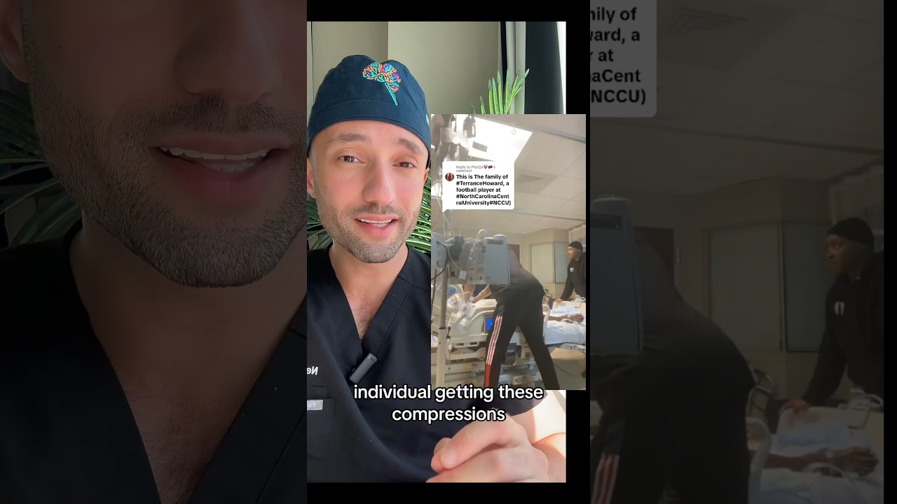 Parents took turns on chest compressions. 