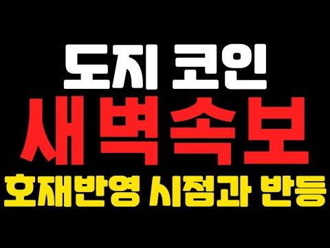 [도지코인] 새벽속보 ! 호재반영 시점과 반등 ! (불독코인,비트코인,리플,이더리움,도지코인,코인단타)